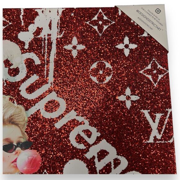 Louis Vuitton X Supreme Design District Canvas Fashion Wall Print 28x20 - Picture 4 of 9